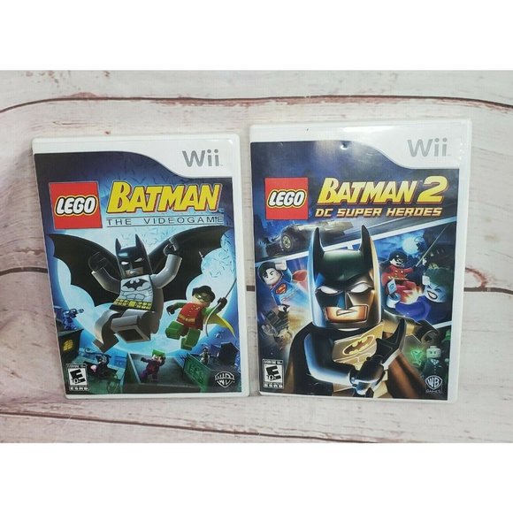 LEGO Batman The Video Game & Batman 2 DC Super Heroes Nintendo Wii No Scratches